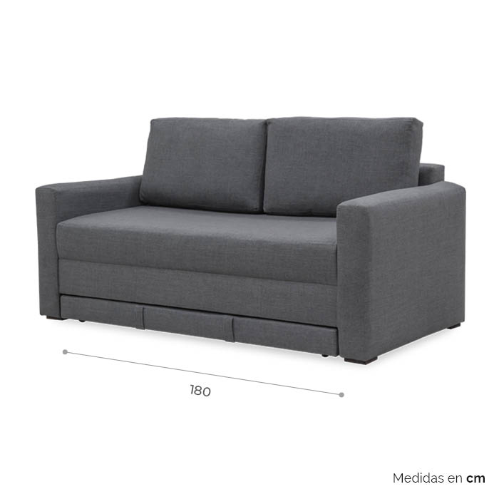 Sofa Cama Tela Gris Oxford Koia | Sofá Cama y Futones | salas